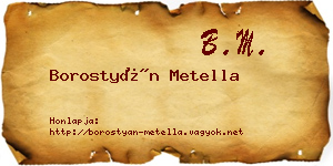 Borostyán Metella névjegykártya